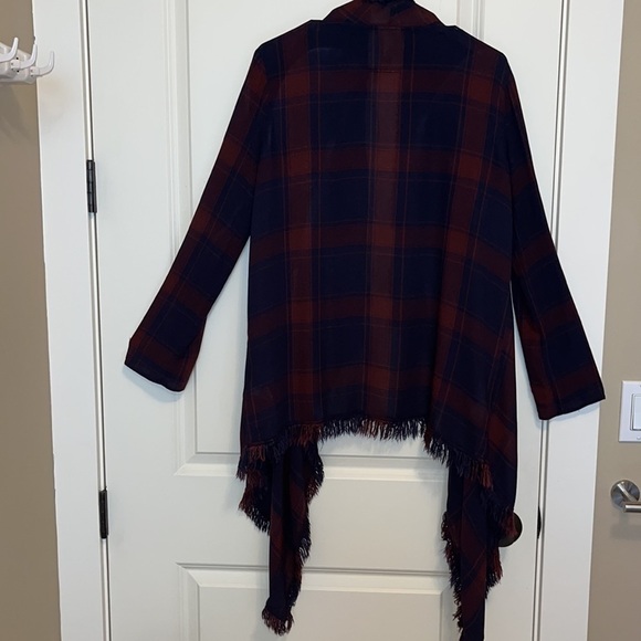 Knox Rose Navy & Maroon Shawl-wrap with sleeves Women’s size Small - Picture 5 of 7